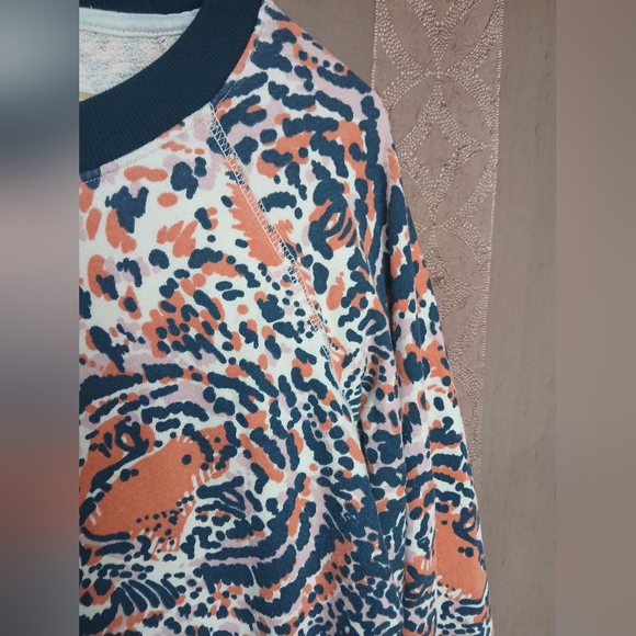 💎 Mother Women's Sweatshirt The Square Cub Club Leopard Print - Picture 11 of 13